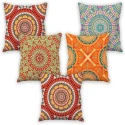 Heart Design Theme Digital Printed Cushion Cover Multicolored